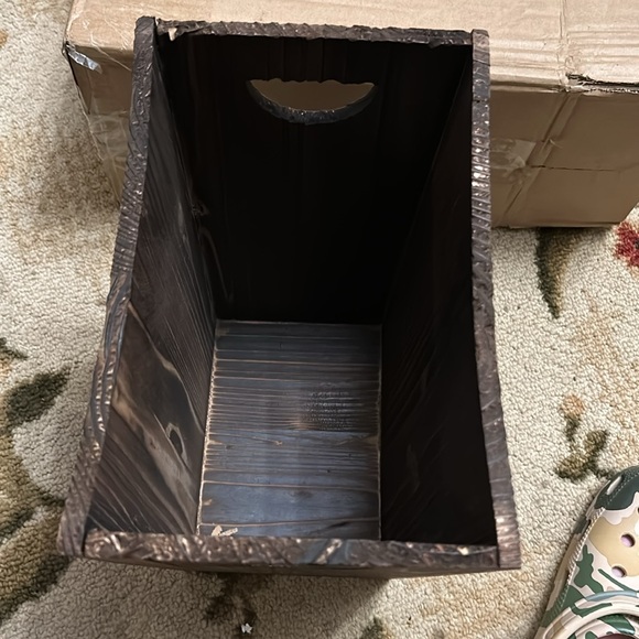 Mooace rustic wood wastebasket - Picture 9 of 10